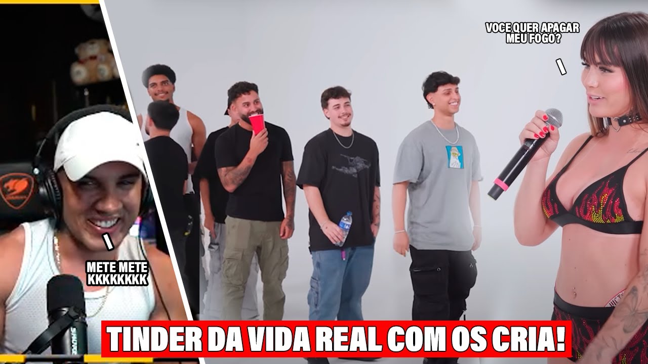 HUDSON AMORIM REAGINDO TINDER DA VIDA REAL COM OS CRIA! NOBRU VLOGS