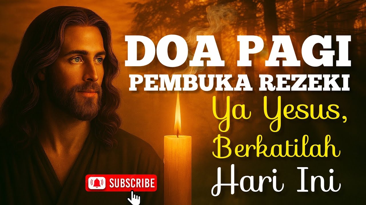 DOA PAGI🕯️| PEMBUKA REZEKI 🟠 Ya Yesus, Berkatilah Aku, Hari Ini‼️