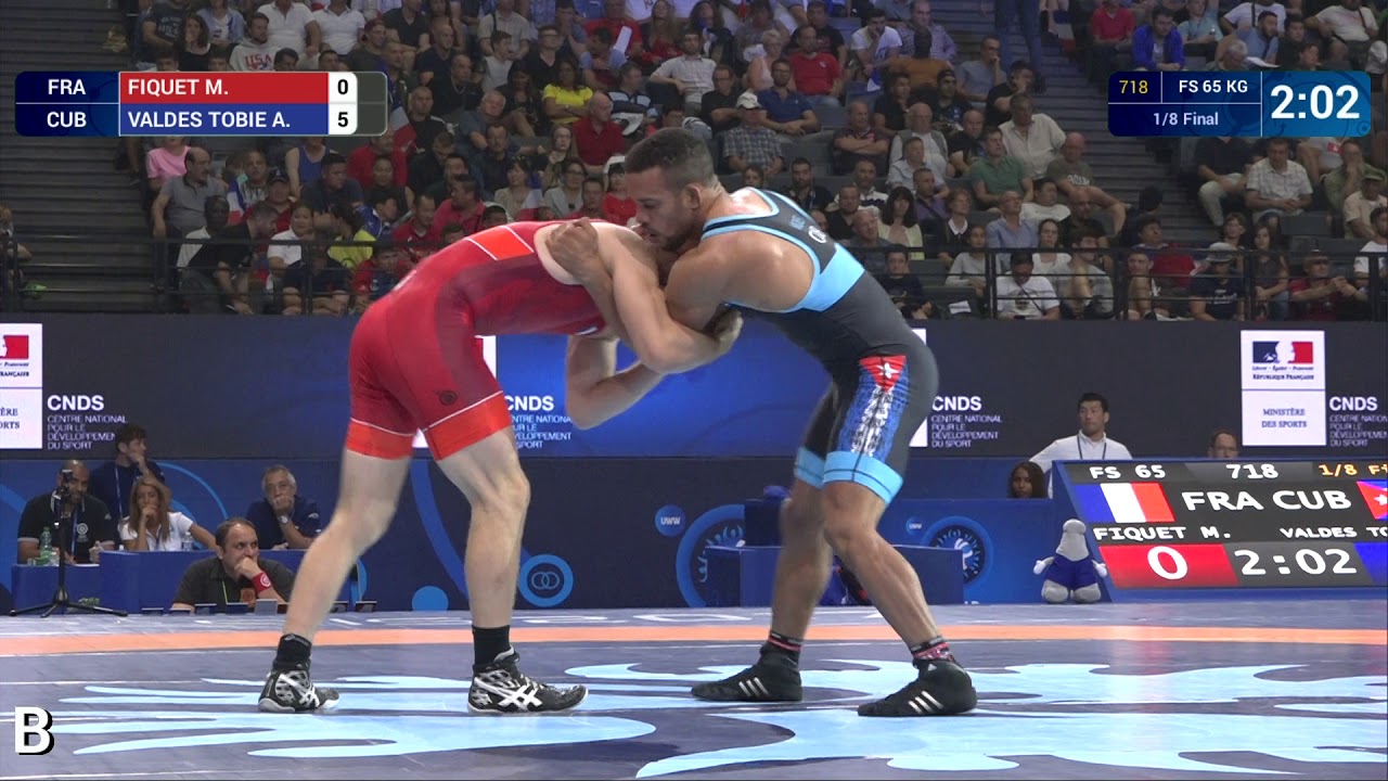 1/8 FS - 65 kg: A. VALDES TOBIE (CUB) df. M. FIQUET (FRA) by VSU1, 12-1