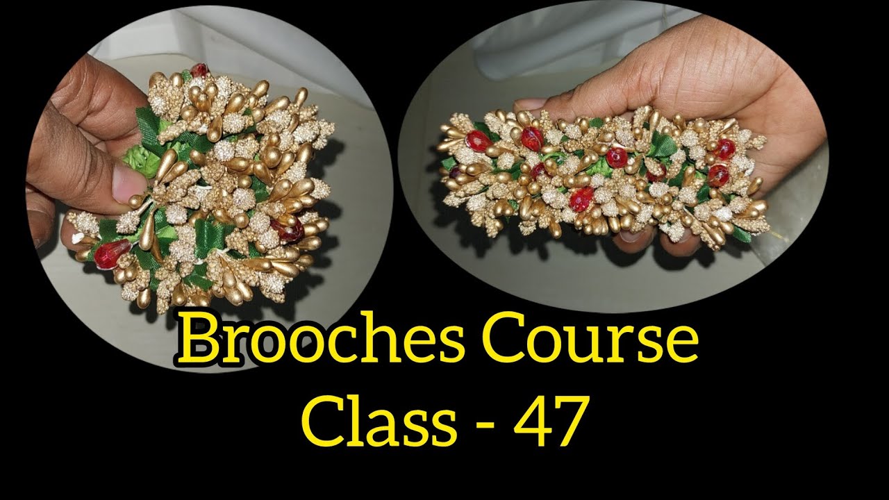 Brooches Course Class - 47 // Polan Flower Hair Brooch