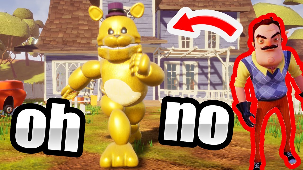 No deb&iacute; poner al FREDBEAR r&aacute;pido en Hello Neighbor XDDDDD