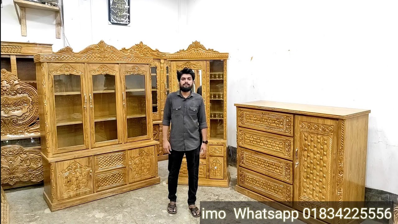 অরিজিনাল চিটাগাং সেগুন কাঠের শোকেস, ড্রেসিং টেবিল, ওয়ারড্রব দেখুন। New Model Furniture