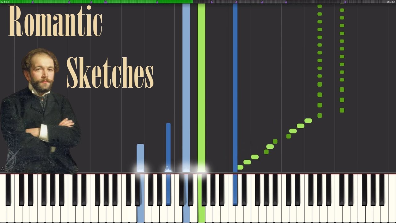 Nikolai Medtner: Romantic Sketches for the Young, Op. 54 - Synthesia Tutorial