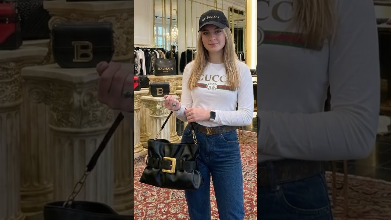 Кожаная сумка Balmain Anthem с пряжкой.