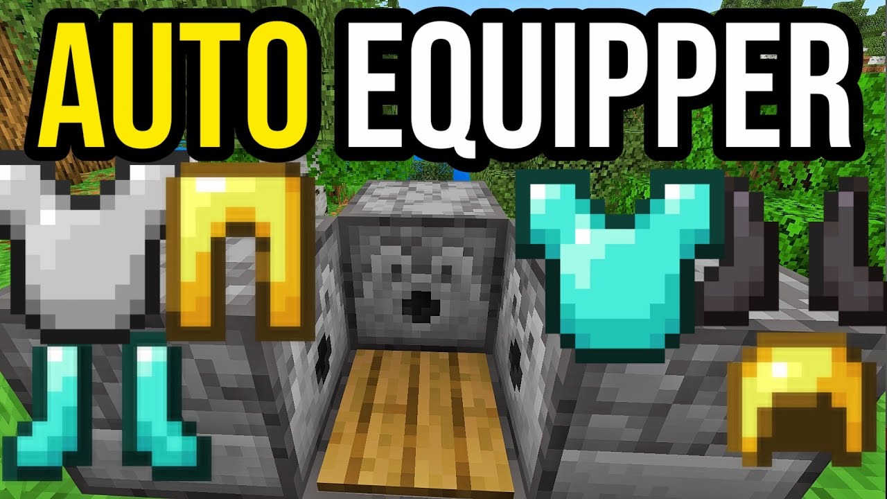 How to Make an Automatic Armor Equipper! Bedrock & Java! (Compact Auto Armour Dispenser)
