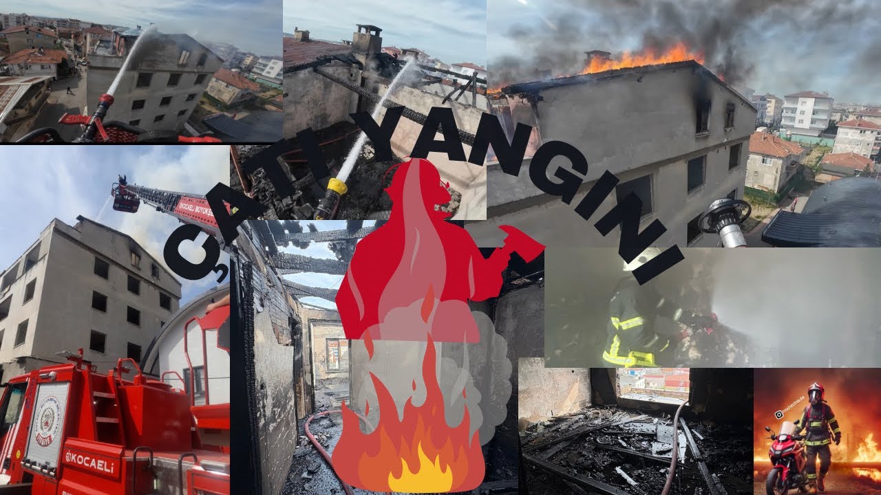 🚨Yangın Alarmı!🔔Çatı Yangınına Anbean Müdahale🔥