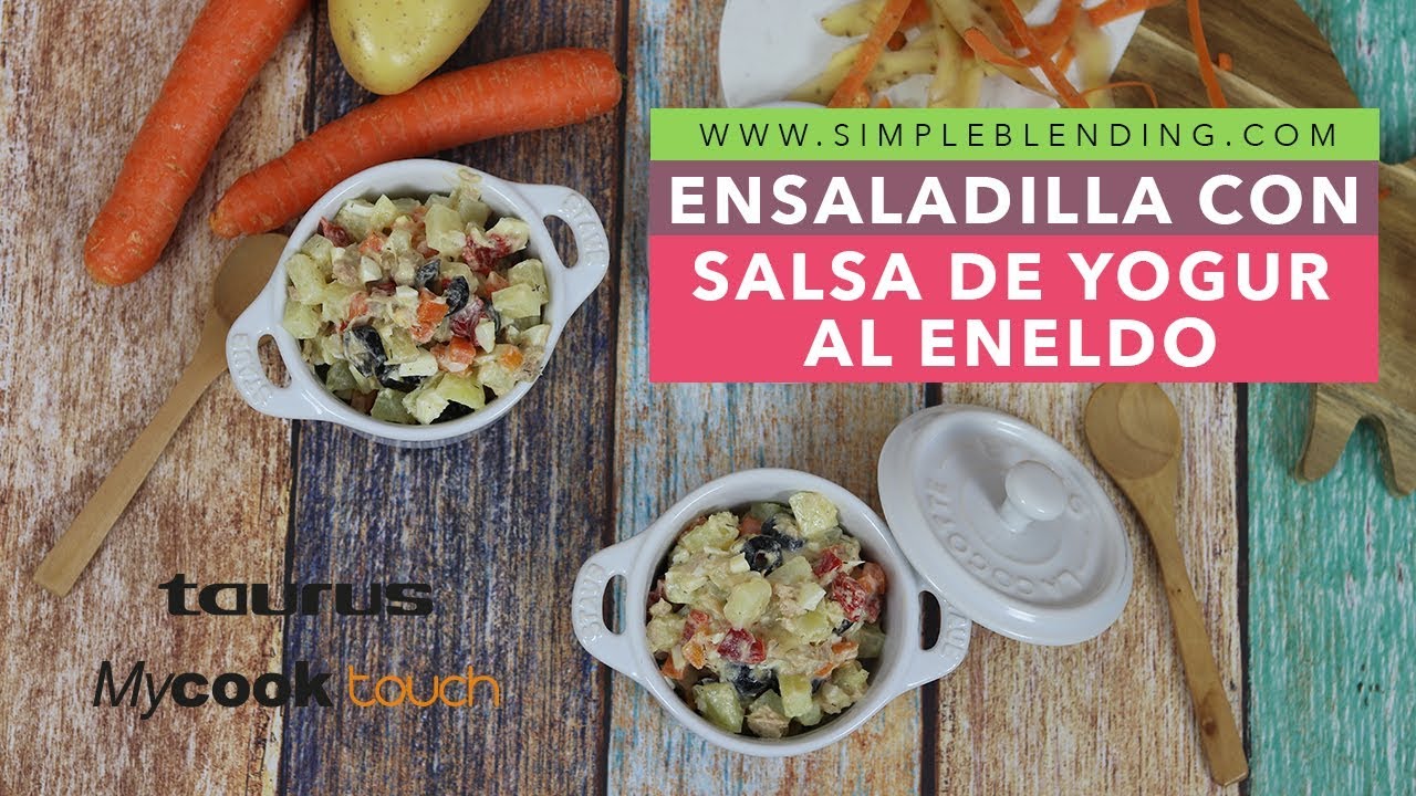 ENSALADILLA CON SALSA DE YOGUR AL ENELDO | Ensaladilla saludable | Ensaladilla de patata