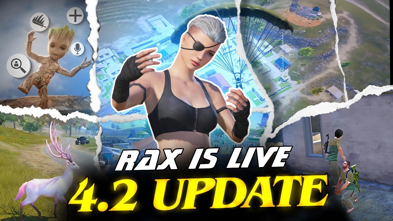 rax is live bgmi new update 4.2🥶