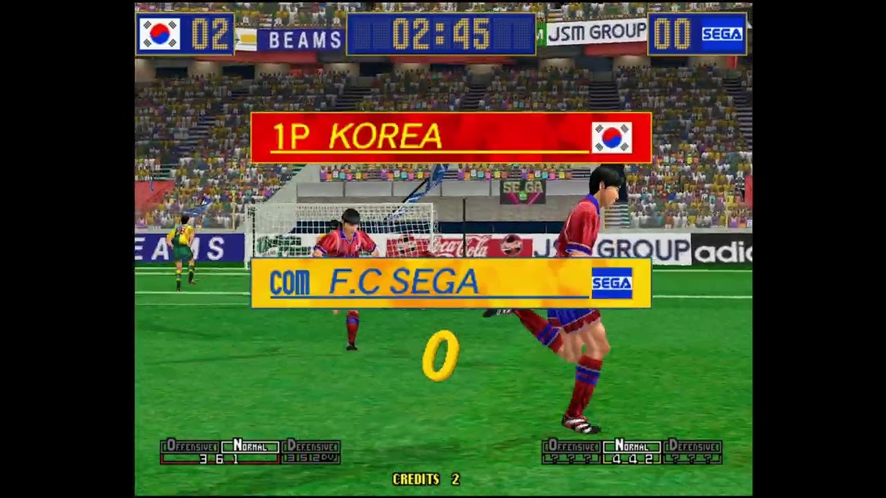 233pts goal of Virtuastriker2 99(Korea VS FC SEGA)
