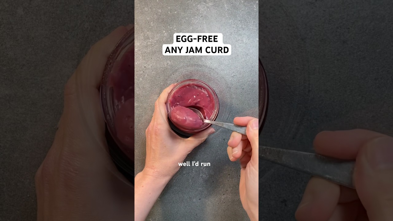 #plantbased #vegan #curd #recipe #anyjamcurd #blackcurrant #thecaketoonist