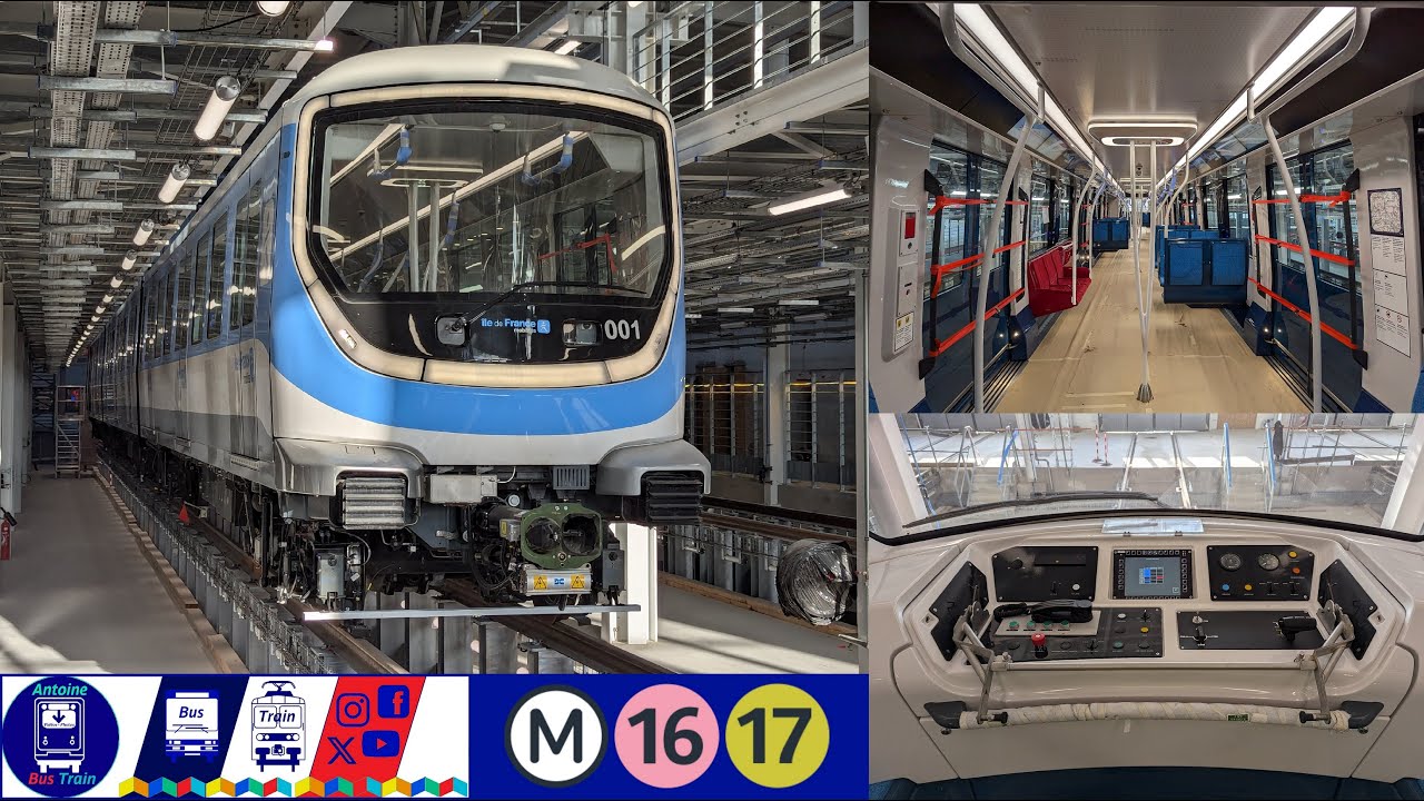 Présentation du premier métro MR3V des lignes 16-17 du GPE.
