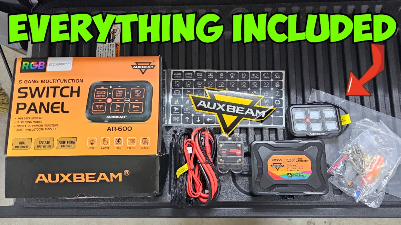 AUXBEAM AR-600 RGB SWITCH PANEL UNBOXING **EVERYTHING YOU NEED FOR INSTALL**