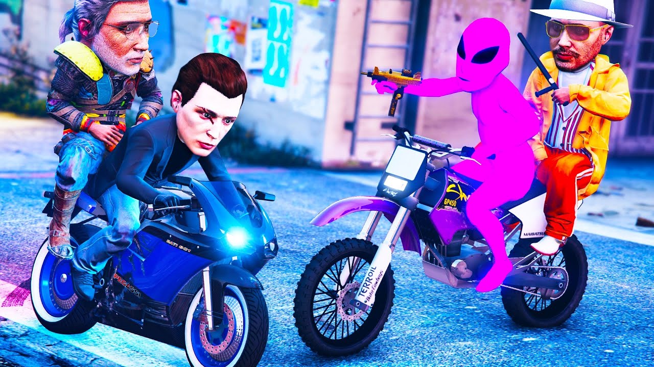 4 YouTuber und der GTA ONLINE Motorrad Kampf aus der Hölle!