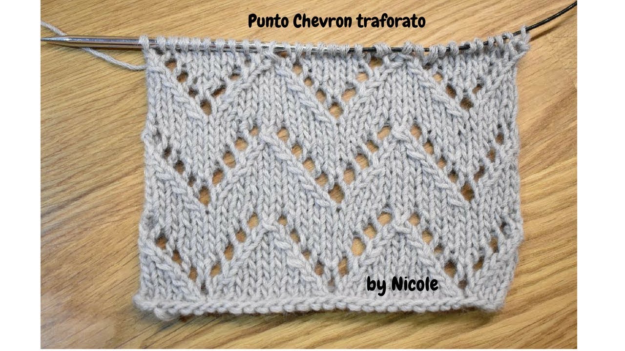 Punto chevron traforato
