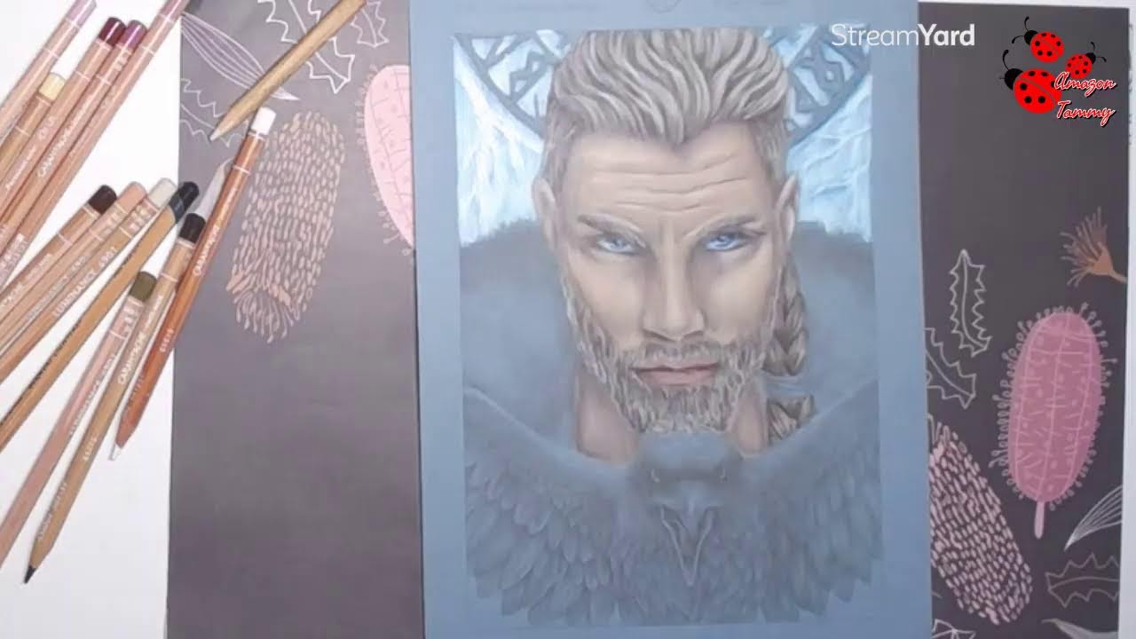 Continuing colouring Monja Gates - Herleif the Viking Warrior - Lumis and Lightfast #adultcoloring