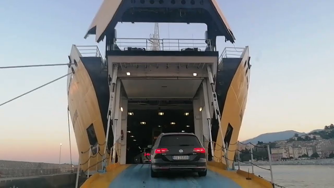 Entering Corsica Victoria ferry, Bastia