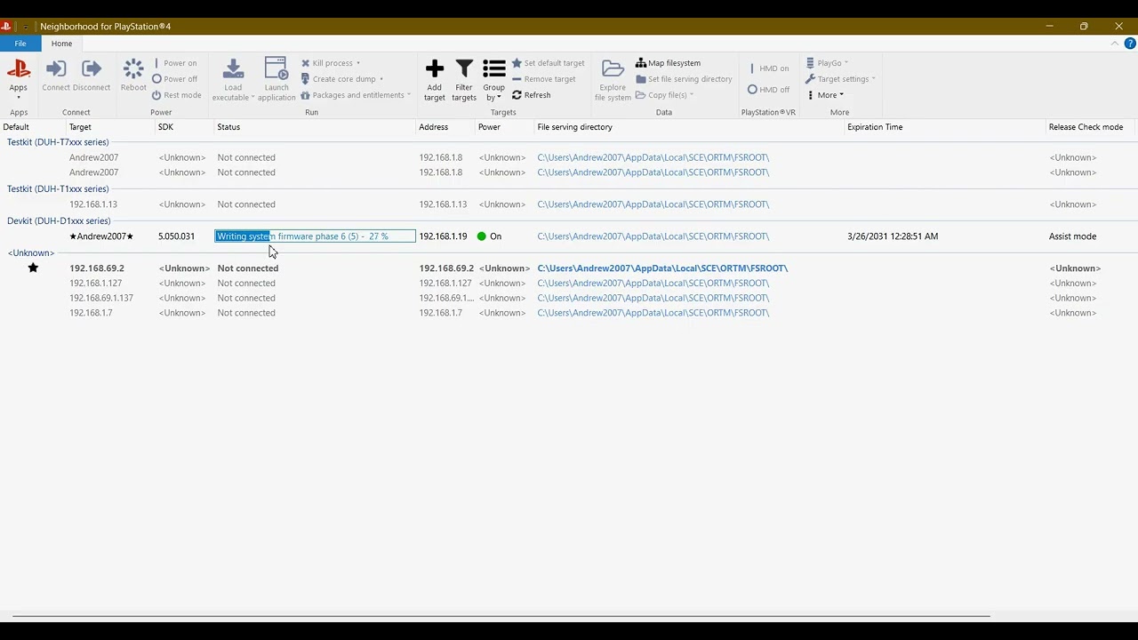 PS4 5.05 To 13.02 On SDK/Target Manager | Activating Activation On Testkit/Devkits (No More Redline)