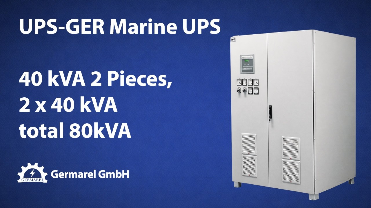 UPS-GER Marine UPS 40 kVA 2 Pieces, 2 x 40 kVA total 80kVA