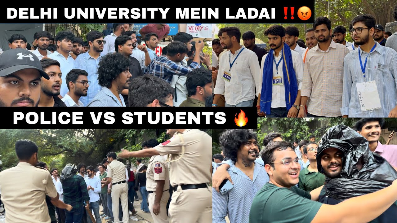 DELHI UNIVERSITY ELECTIONS MEIN LADAI😡 || VIJAY SHANKAR MEENA NSUI🔥 || POLICE vs STUDENTS