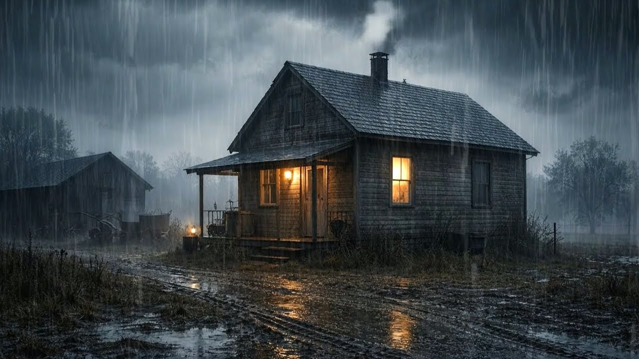 HEAVY RAIN Sounds to Sleep Instantly - For Study, Relax, Stress Relief
