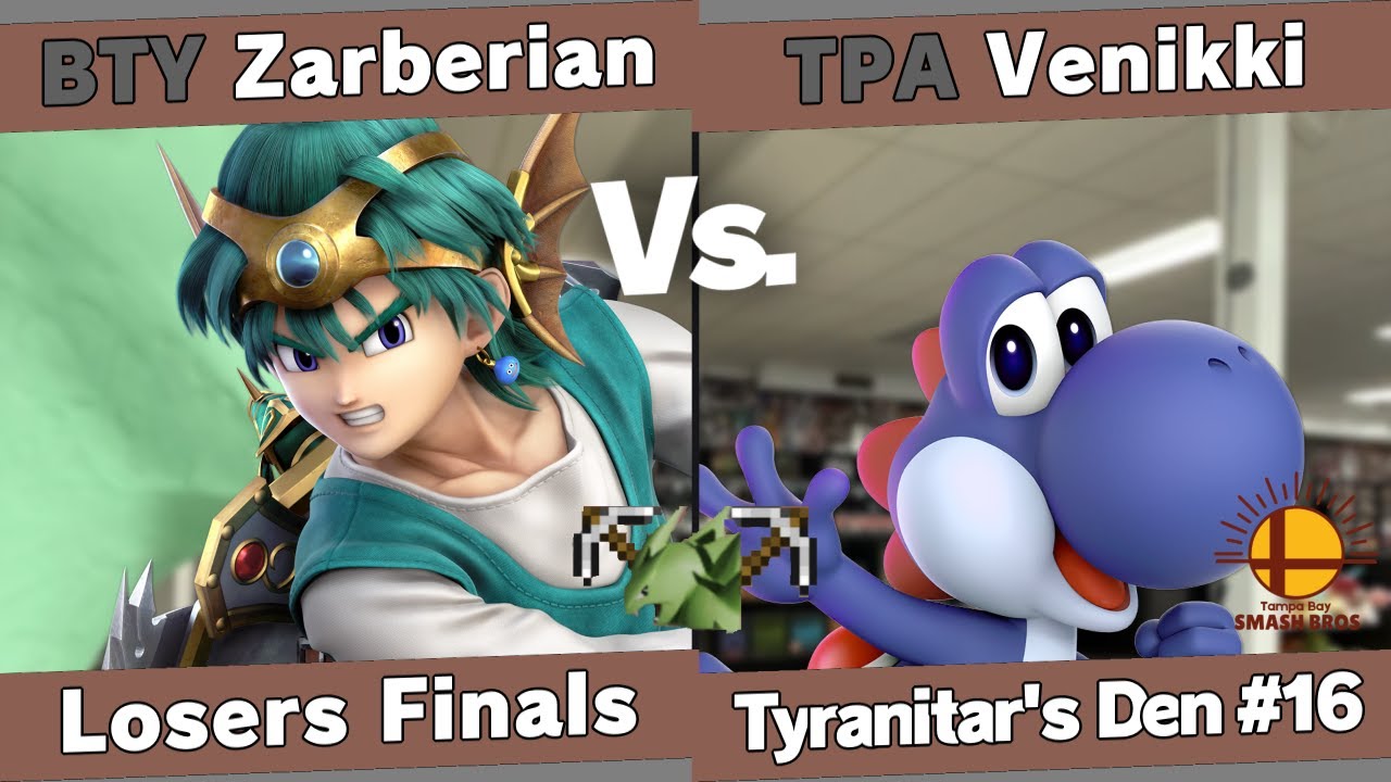 Tyranitar's Den 16 - Zarberian (Hero) vs Venikki (Yoshi, Wolf) - Losers Finals