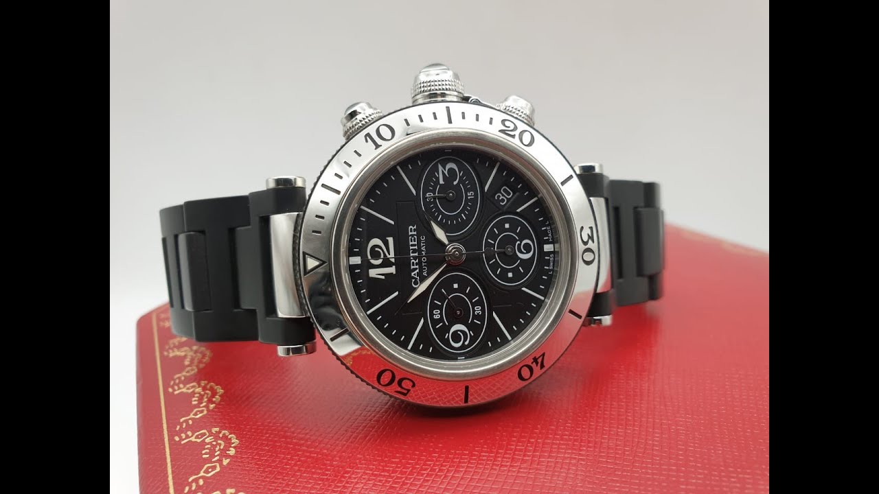 Обзор часов Cartier Pasha Seatimer Chronograph 41.5 mm W31088U2
