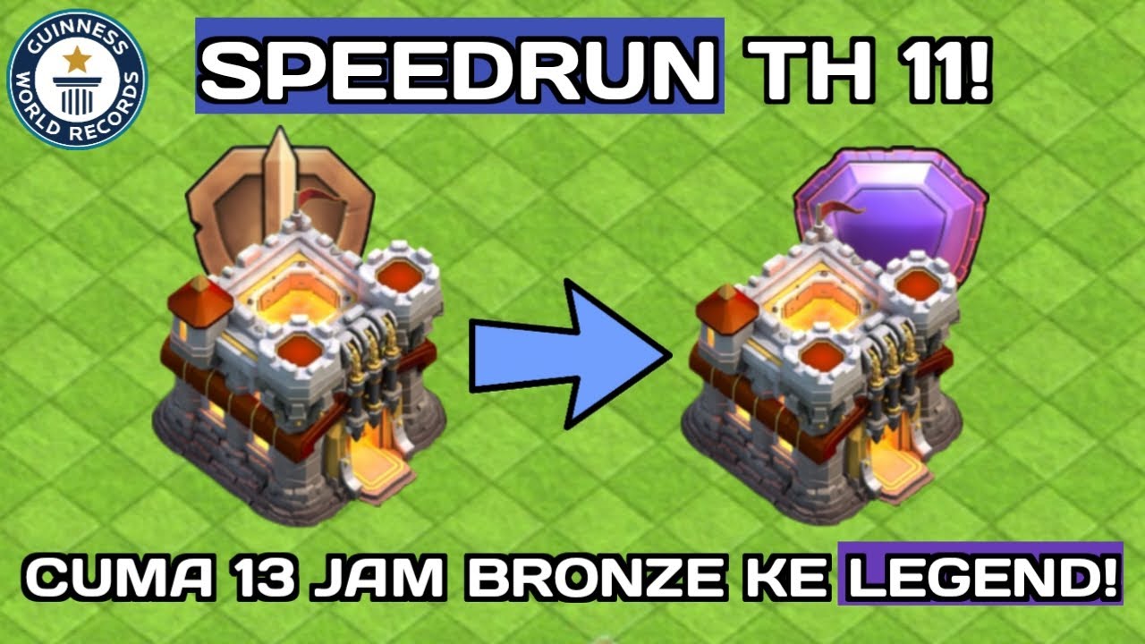 SPEEDRUN TH11!! 599 SERANGAN DALAM WAKTU 13JAM NONSTOP BRONZE KE LEGEND!!