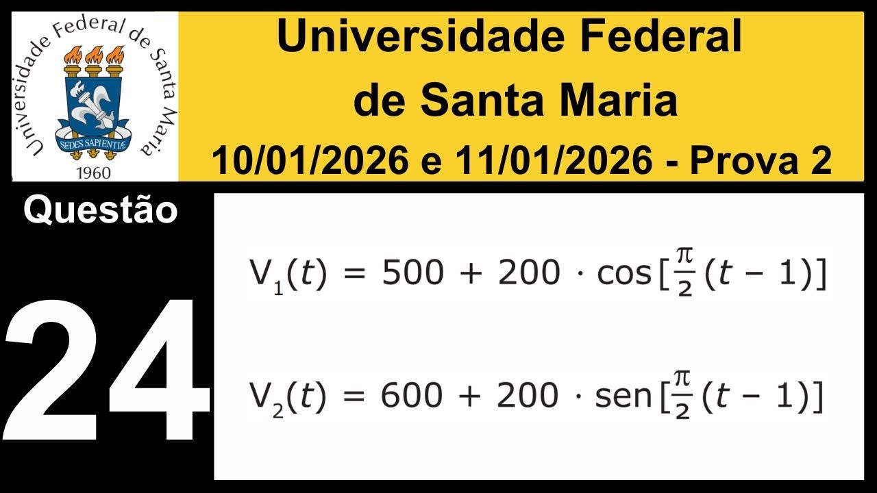 UFSM 2026 - Prova 2 - Questão 24 - Livrarias vendem livros didáticos e não didáticos - Trigonometria