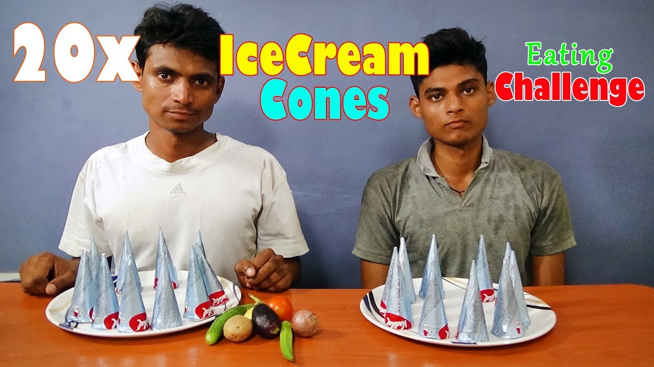 IceCream Cones Eating Challenge | Ice Cream Cone Eating Competition | Food Challenge