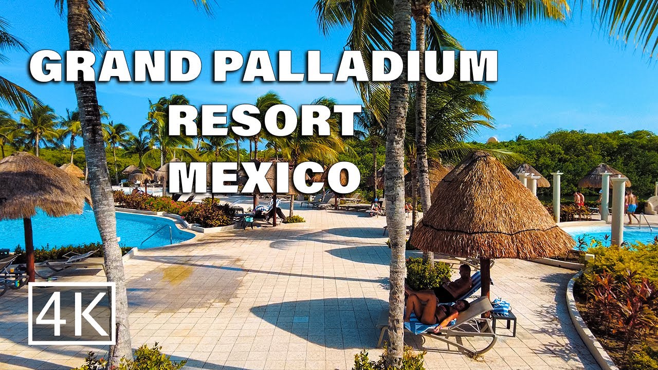 [4K] Grand Palladium White Sand Resort & Spa -  Mexico -  Walking Tour