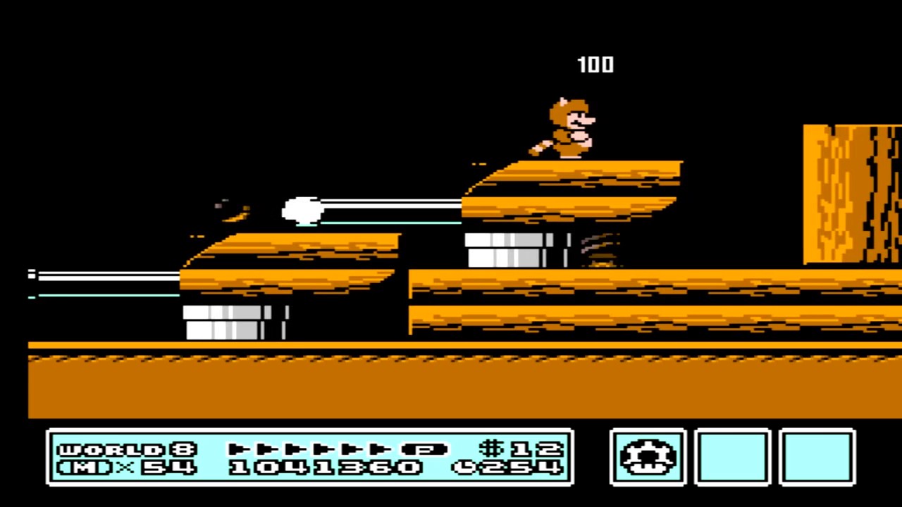 Super Mario Bros 3 (NES) Level 8-Boat