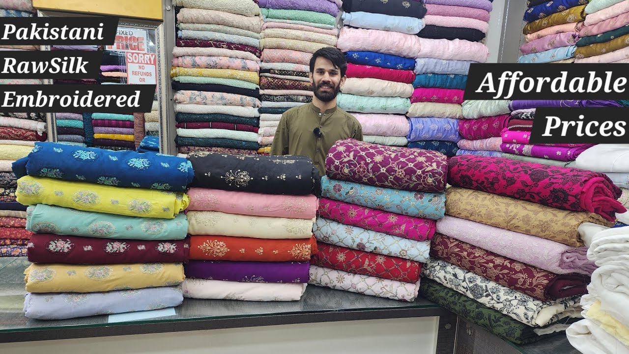 Sana Fabrics Represent Embroiderey On Pakistani RawSilk Affordable Prices |New Arrivals 