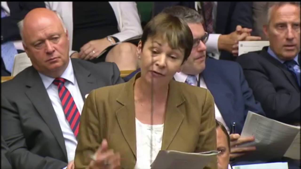 Caroline Lucas challenges Theresa May at Prime Minister's Questions
