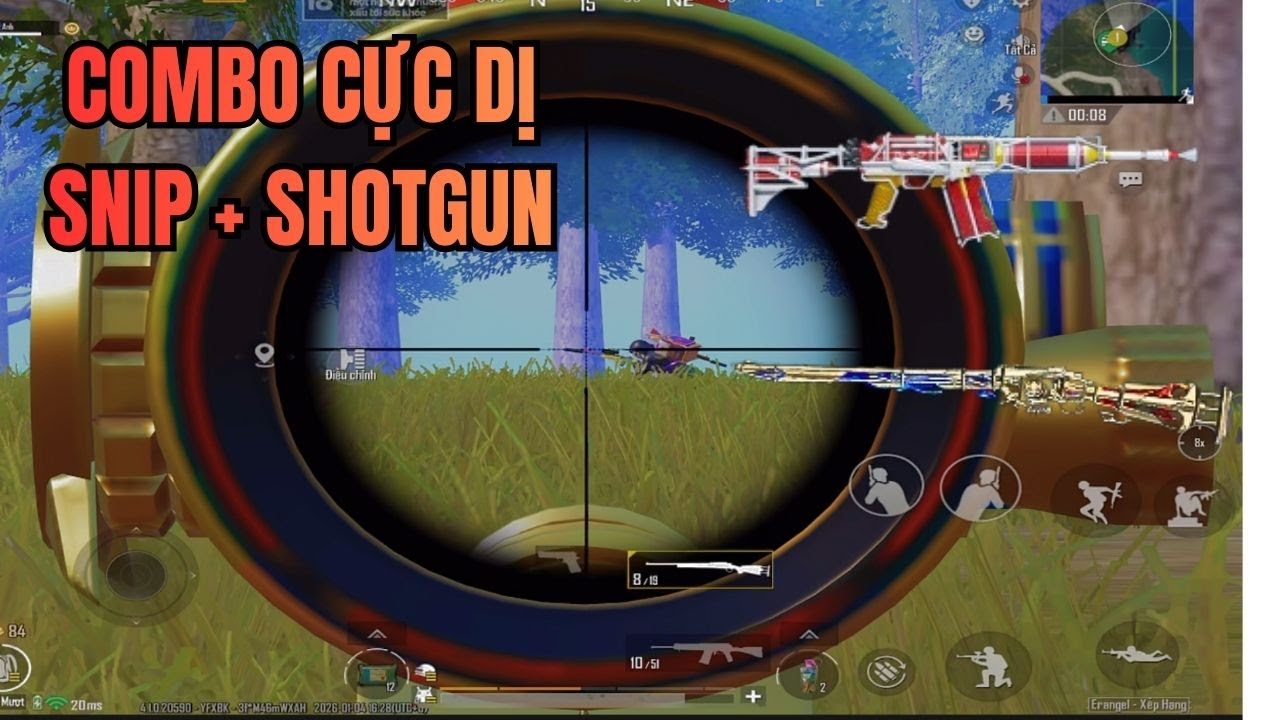 Cầm ComBo Súng Cực Dị Shotgun Với Snip Vẫn Lấy Top 1 Pubg Mobile