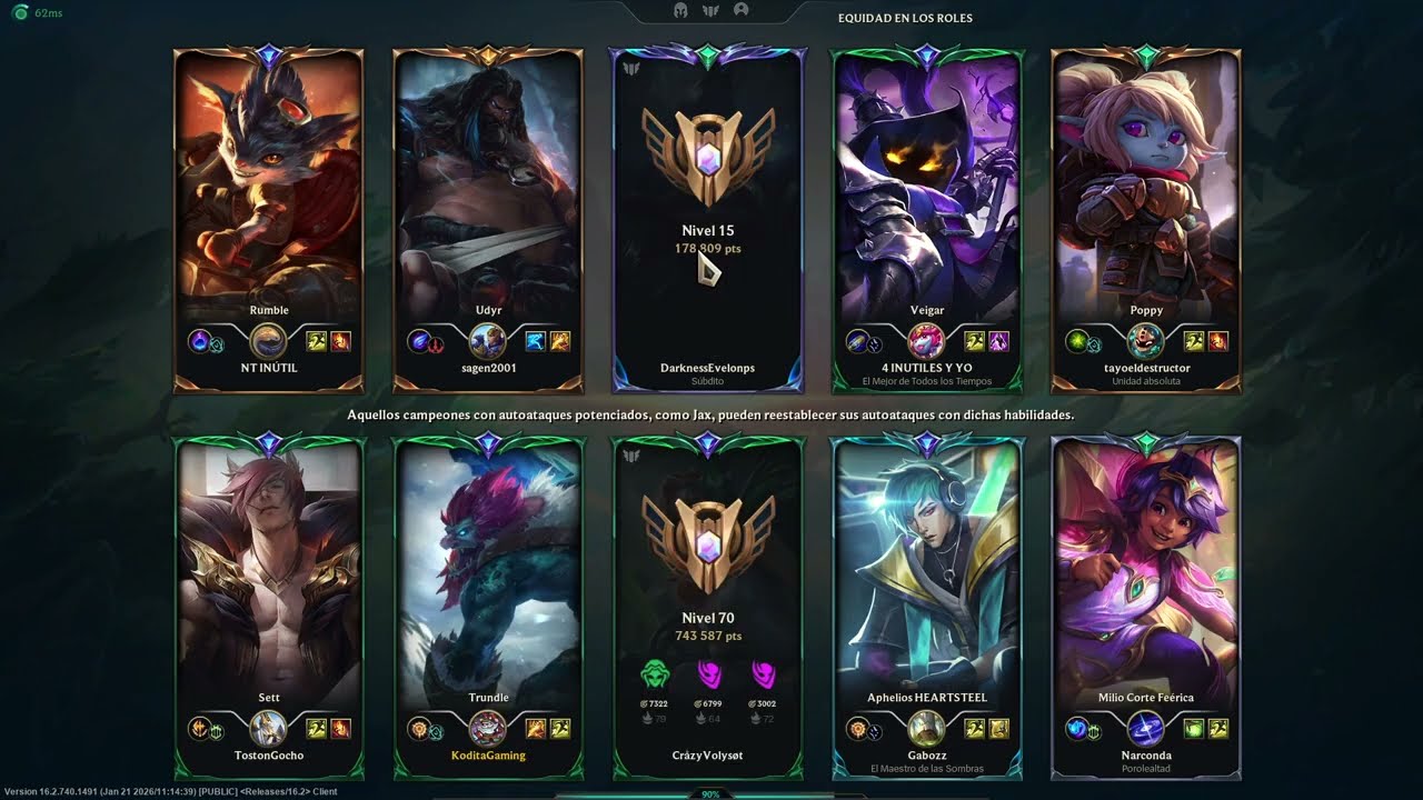 GAMEPLAY - LOL - CLASIS