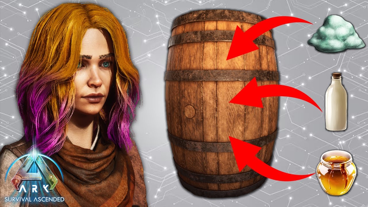 TESTEI TUDO! O BARRIL VALE A PENA? CONSERVA LEITE DE WYVERN? ARK ASCENDED