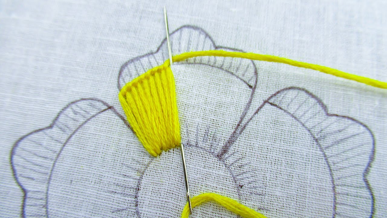 Hand Embroidery Amazing Fancy Flower Easy Creative Needle Work Flower Design Tutorial