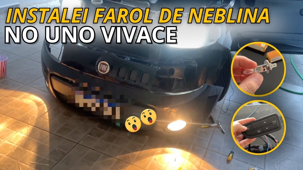 Instalei faróis de neblina originais no Uno Vivace! Episódio 4