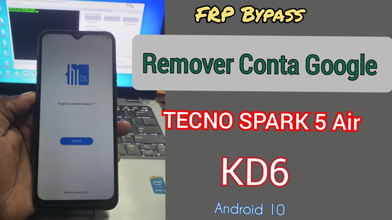 Como Remover Conta Google Tecno Spark 5 Air KD6 | Frp Bypass / Remove Google account