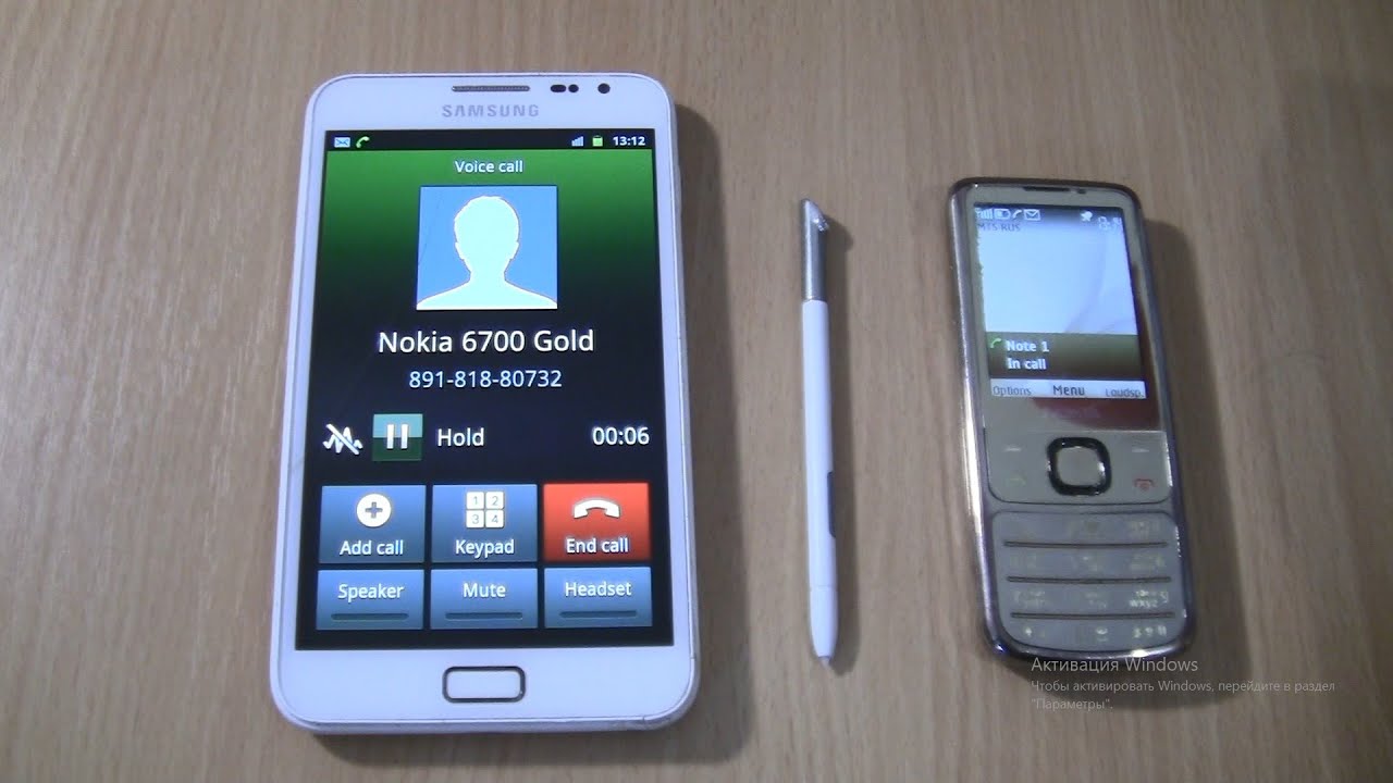 Over the Horizon Incoming call & Outgoing call at the Same Time Samsung Galaxy Note1white+Nokia 6700
