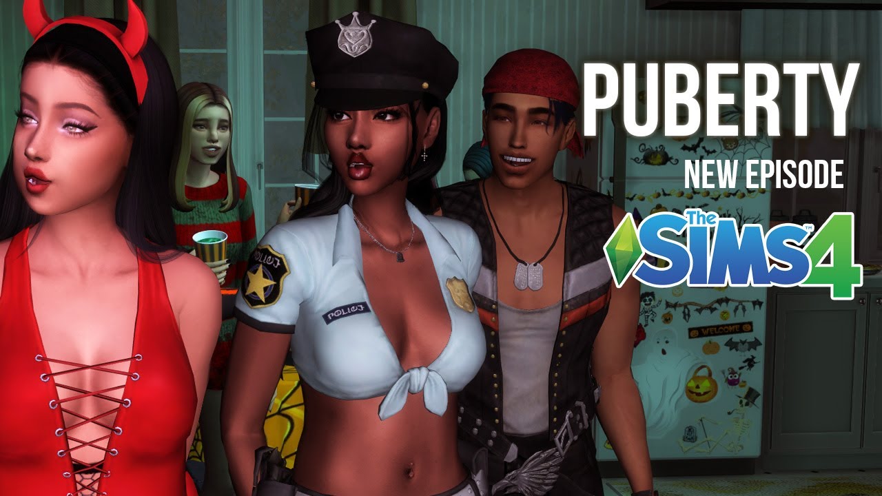 HALLOWEEN PARTY GONE WRONG | PUBERTY | SIMS 4