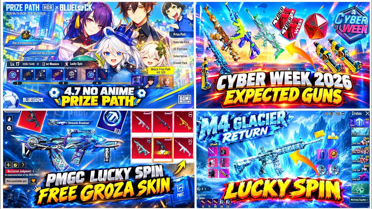 🔴 NEXT PRIZE PATH 4.7 UPDATE | CYBER WEEK 2026 EXPECTED GUN'S | M4 GLACIER RETURN | PMGC LUCKY SPIN 