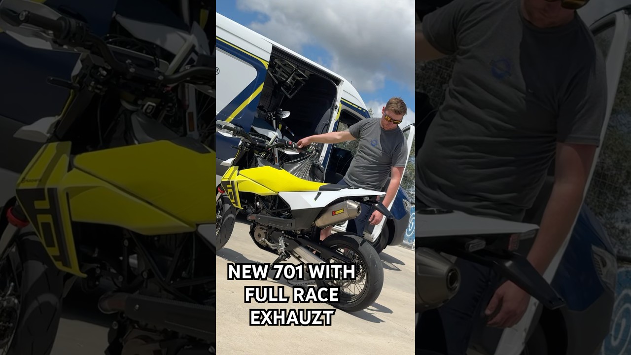 New #Husqvarna701 Supermoto with full race exhaust 📢