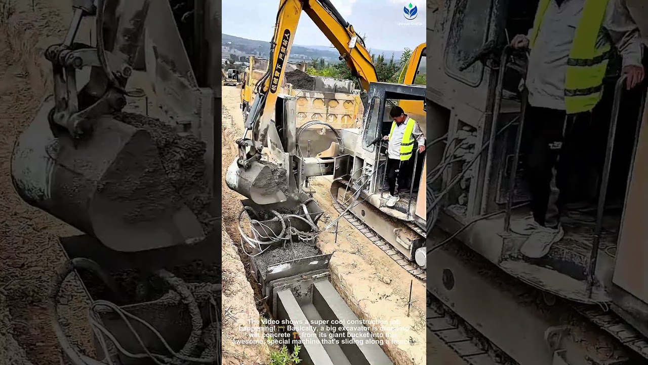 Fastest Way to Build a Canal! Continuous Concrete Paving! 💨👍