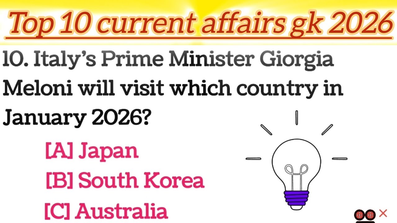 Top 10 Current Affairs Questions & Answers For All Competitive Exams| GK 2026 #EnglishTeacher 