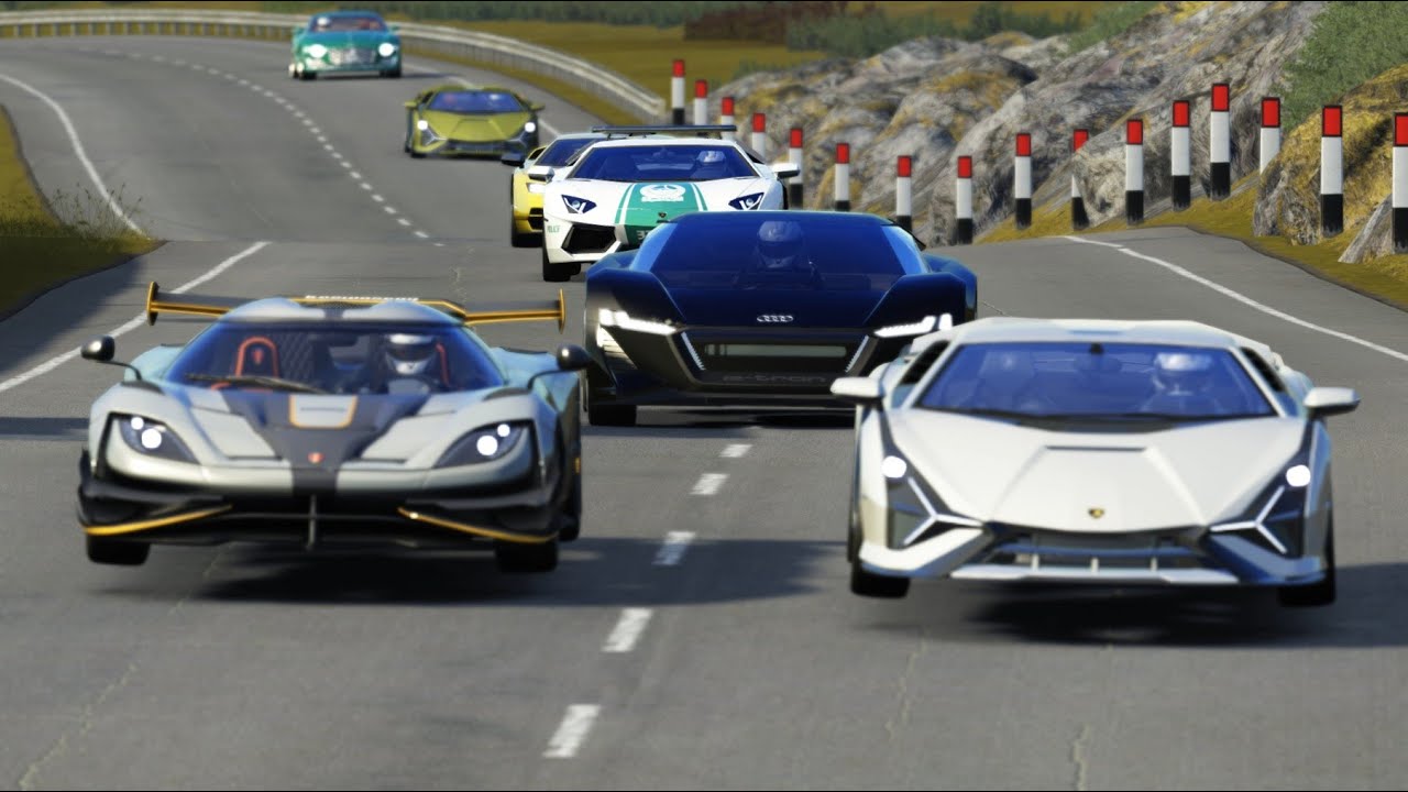 Koenigsegg One:1 GT 2020 vs Sports Cars at Highlands