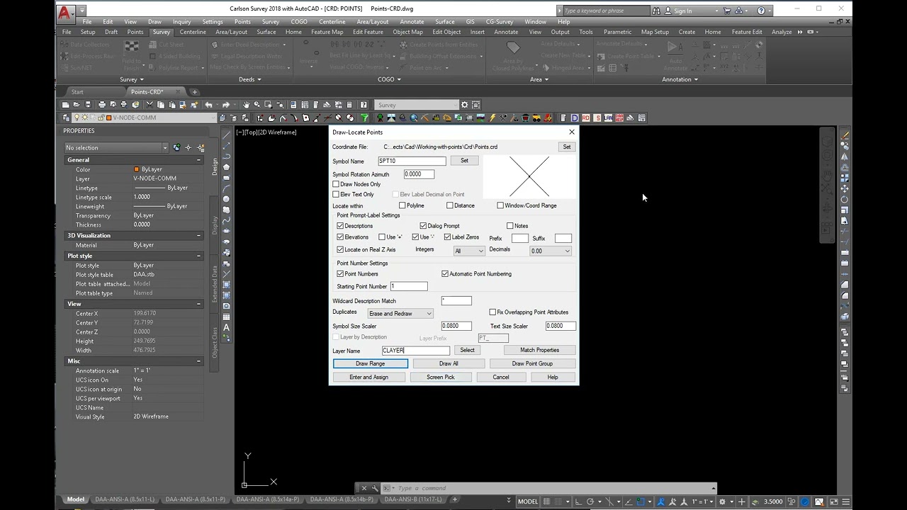 Carlson Point Creation Basics