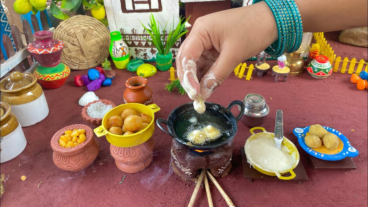 Miniature Sweet Bonda l Mini Food  Purnam Burelu l Sweet Bonda Recipe