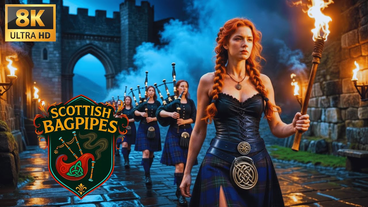 Heroic Scottish Women with Bagpipes | Bagpipe Tribe Parade | History of Highland Valor