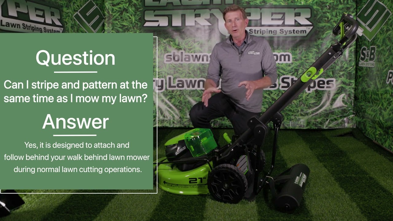 Lawn Stryper FAQ Short - Can I stripe and pattern at the same time as I mow my lawn?